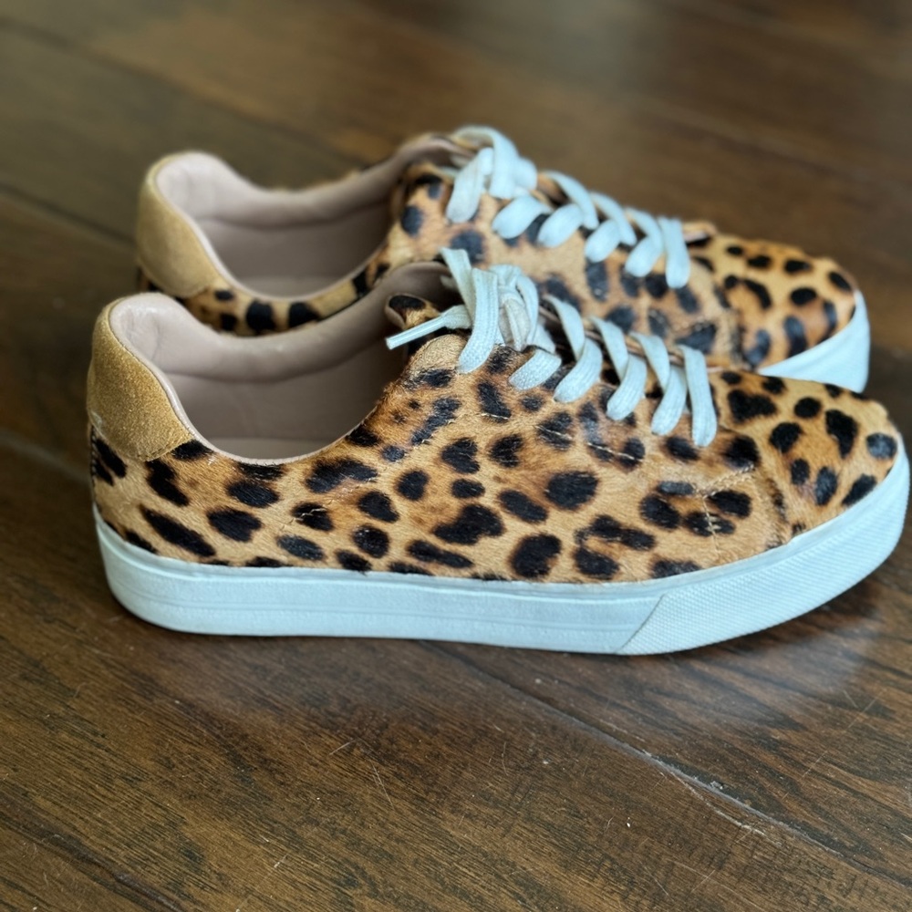 Boden Leopard platform sneakers